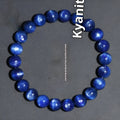 Natural blue crystal ball bracelet with geometric design and Ruyi elements