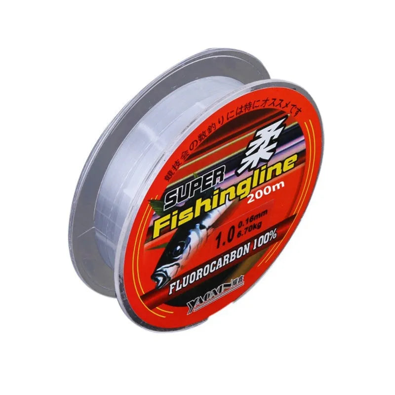 100 metre nylon fishing line spool in red colour for anglers