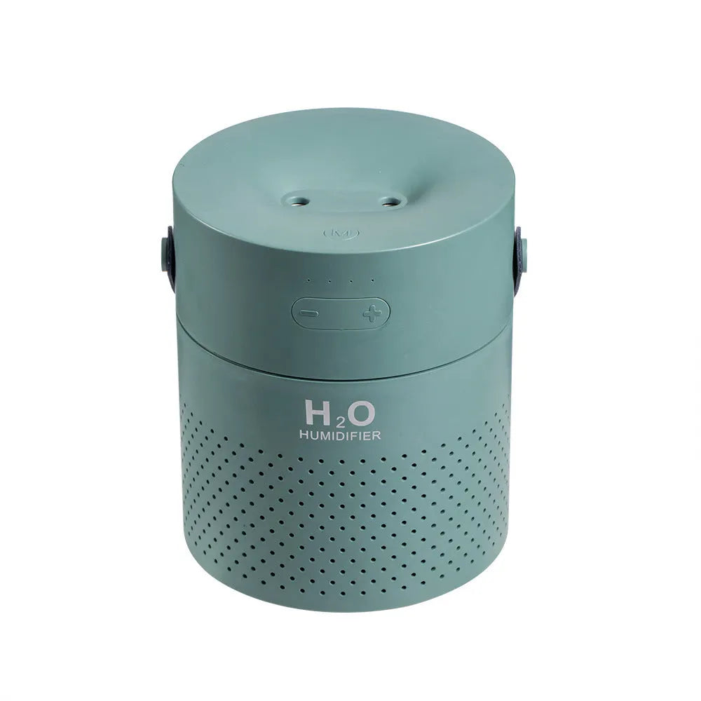 Wireless USB rechargeable bedroom humidifier in green grey pink or white with 1.1L tank