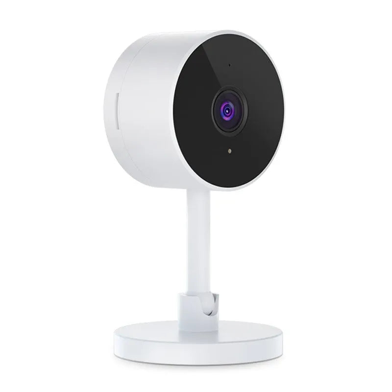 White gun-style WiFi security camera with 1080p recording and motion detection