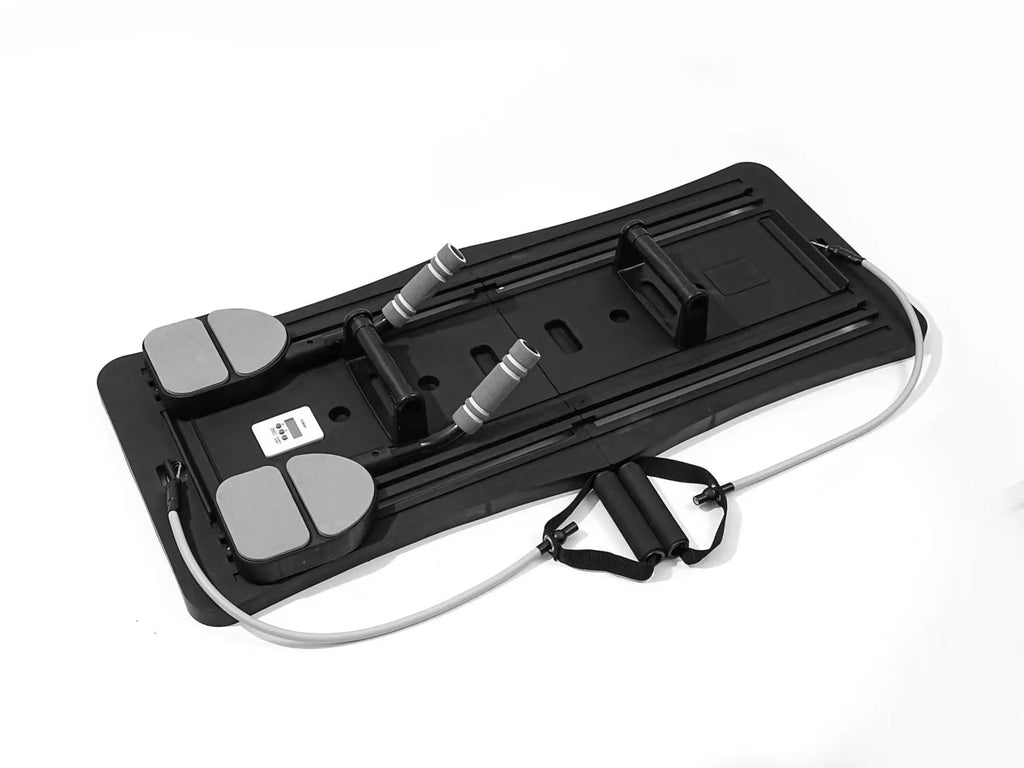 Foldable PP fitness board with belly panel in black, pink or purple colour options