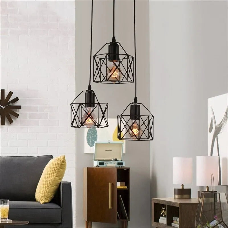 American country style decorative wall or ceiling light fitting with iron shade