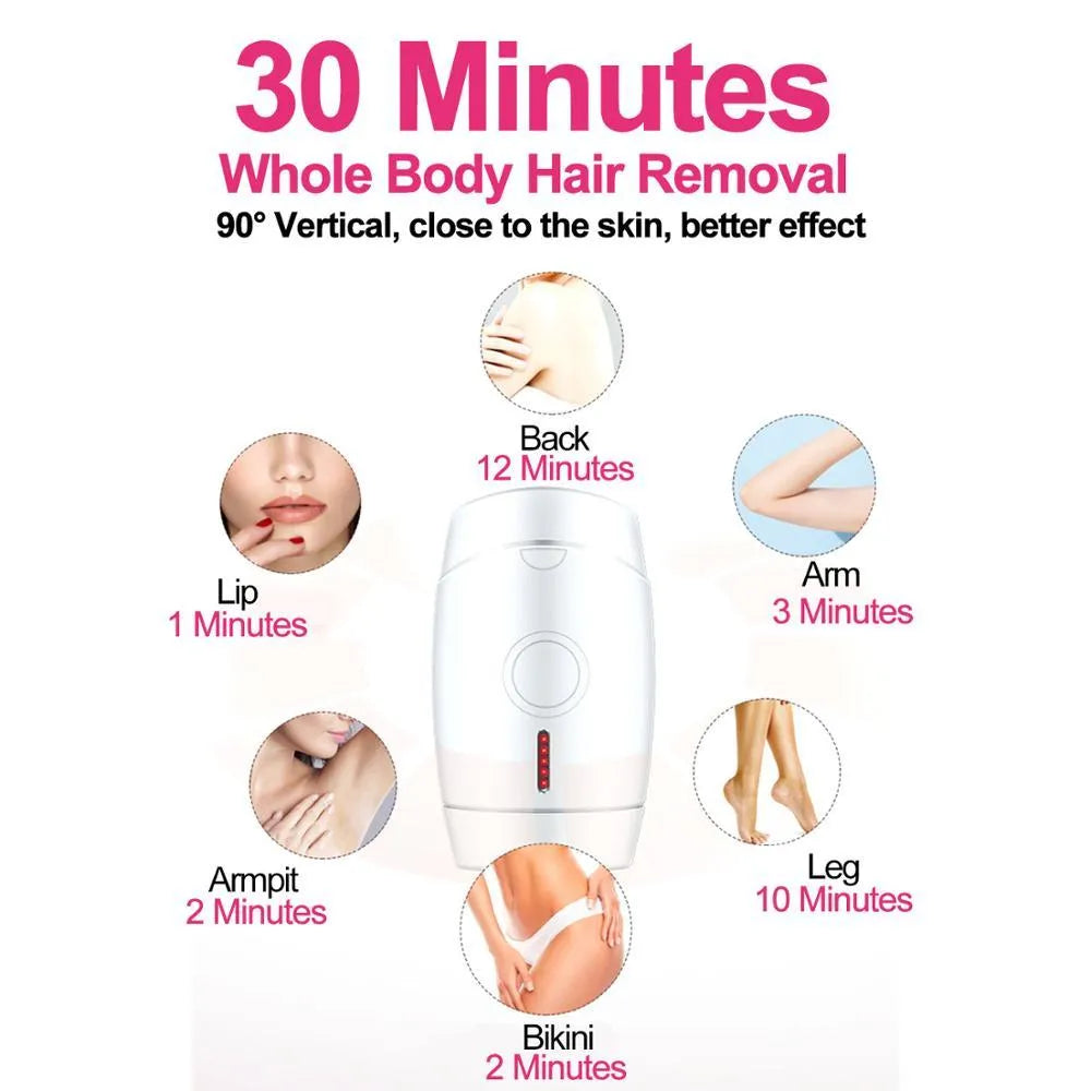 White home IPL laser hair removal device on a table