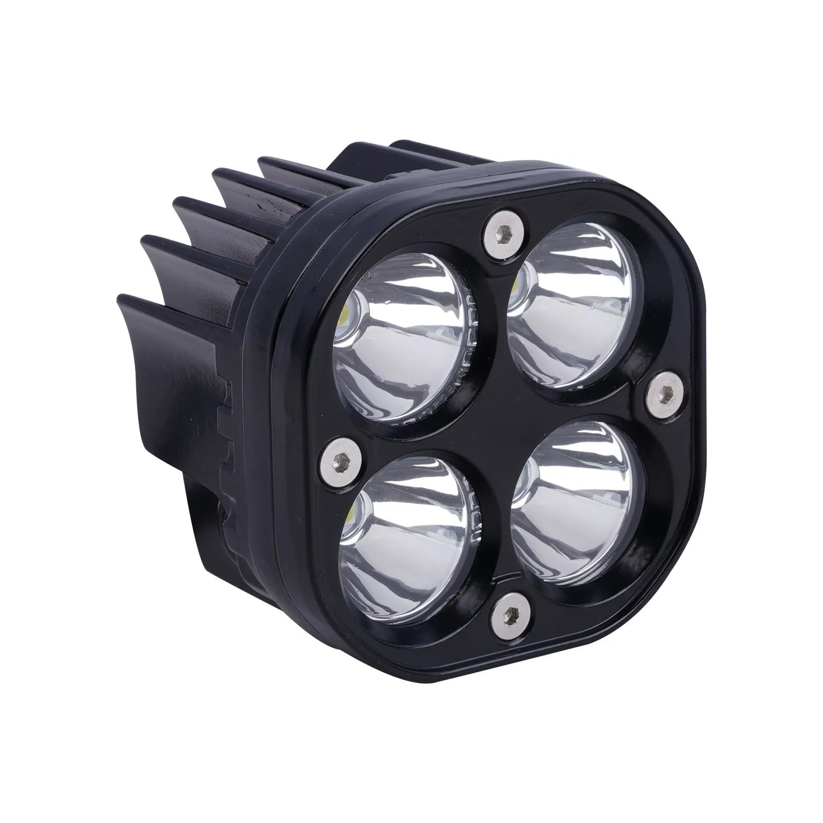 Four-leaf clover pattern vehicle spotlight with aluminium mounting plate for motorcycle car modification
