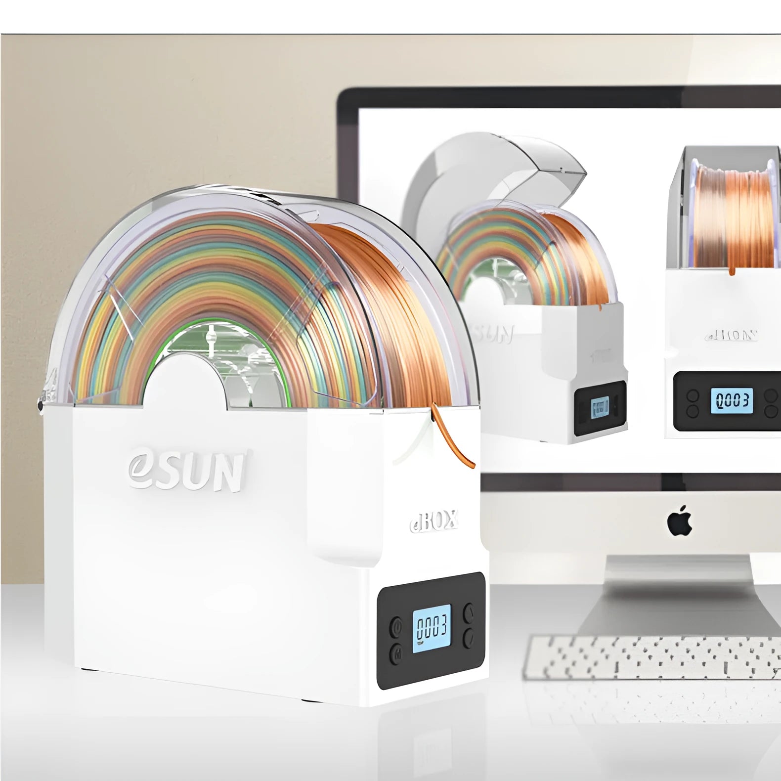 eBOX Lite 3D printing filament drying storage box with wire heating element and dustproof cabinet