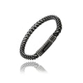Custom stainless steel vintage men's bracelet with retro colour finish and adjustable chain link design