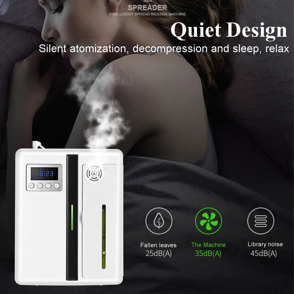 Scent Diffuser 160ml waterless air machine for hotel lobby, ABS housing, black colour, DC12V 8W