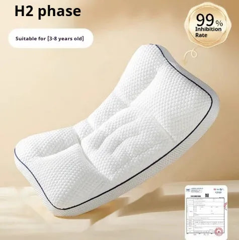 Children's double-sided antibacterial travel neck pillow with silk floss filling for ages 1-6 years