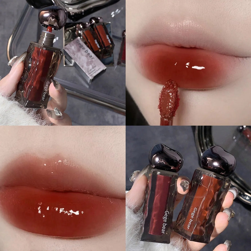 Glacier Lava Lip Lacquer mirror lip gloss with water-light texture in seven colour options