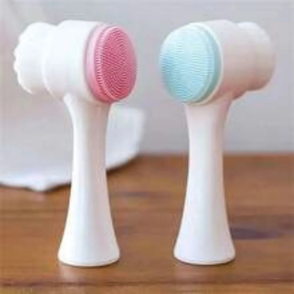 Blue nylon pet paw brush for dogs and cats measuring 13.5cm long