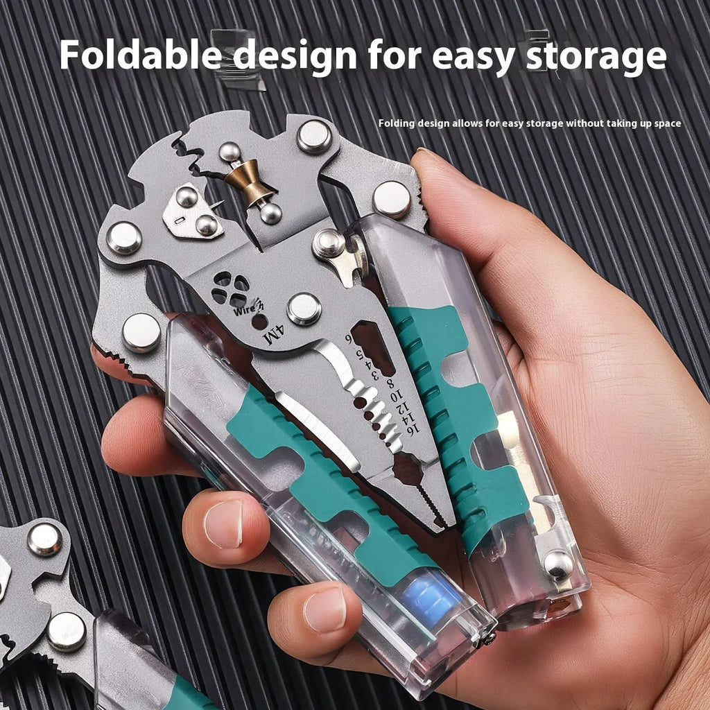 Electricians' pointed pliers wire stripper tool with rust prevention, available in 215mm and 225mm lengths