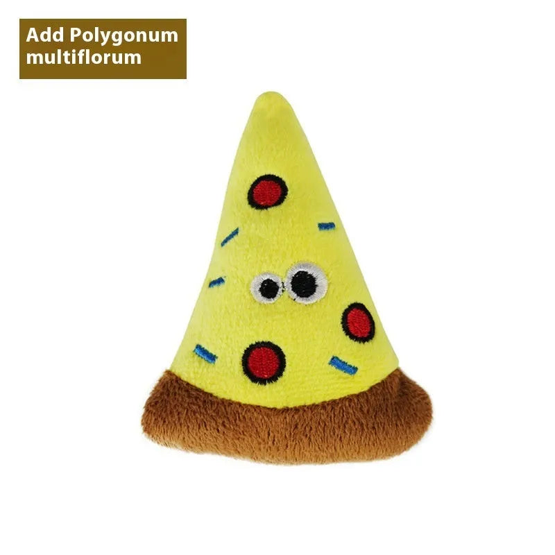 Polygonum multiflorum wood cat toy with catnip in food shapes like burrito and pineapple