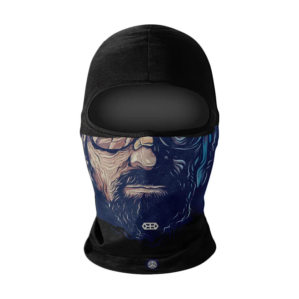 Men's summer breathable full face sun protection quick-drying ice silk polyester balaclava