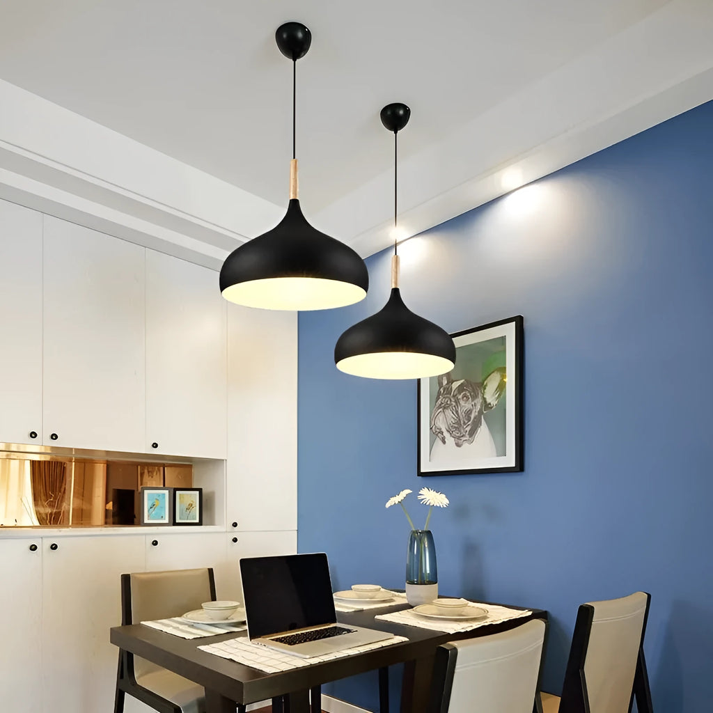 Modern zinc alloy fishline pendant lamp with adjustable aluminium alloy body in various colours
