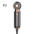 White leafless hair dryer with foldable handle and single nozzle