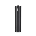 Black aluminium alloy handheld power bank showing size and portable design