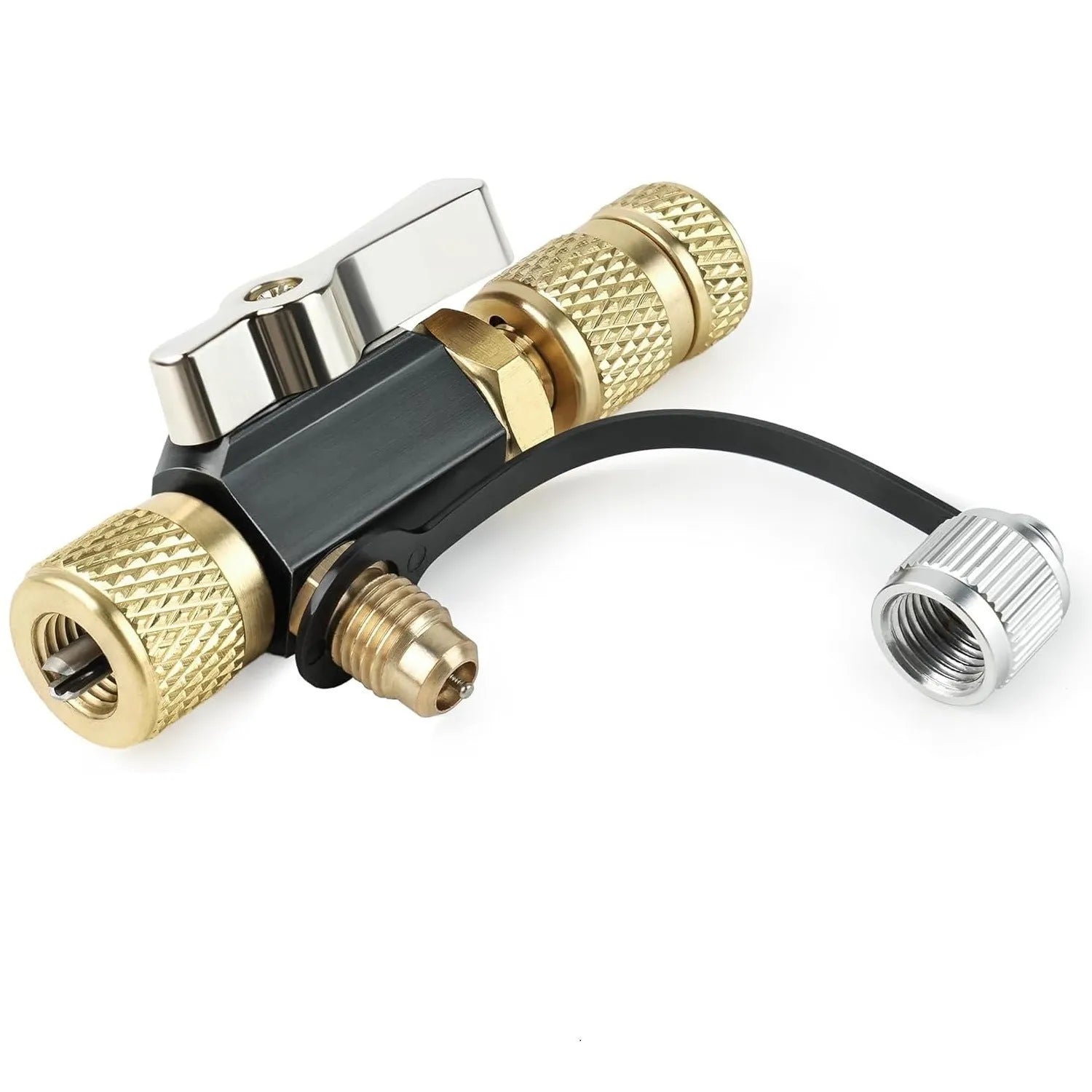Metal vacuum valve core removal tool set for bicycle tyre maintenance with four style options