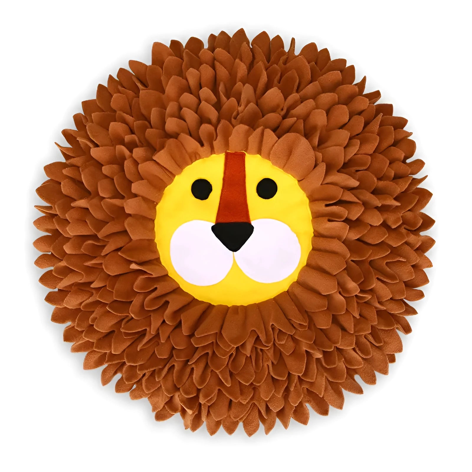 Brown lion-themed Yizhiwen sniffing pad for dogs and cats, measuring 33cm by 25cm