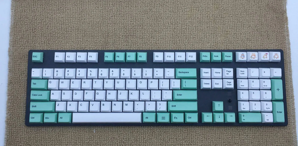 Set of heat sublimation keycaps in Japanese layout on PBT plastic for mechanical keyboards