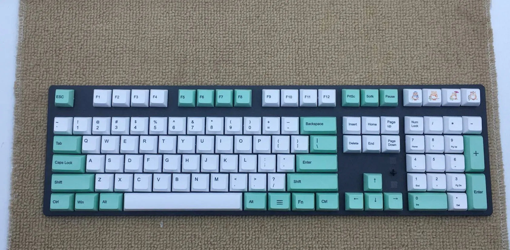 Set of heat sublimation keycaps in Japanese layout on PBT plastic for mechanical keyboards