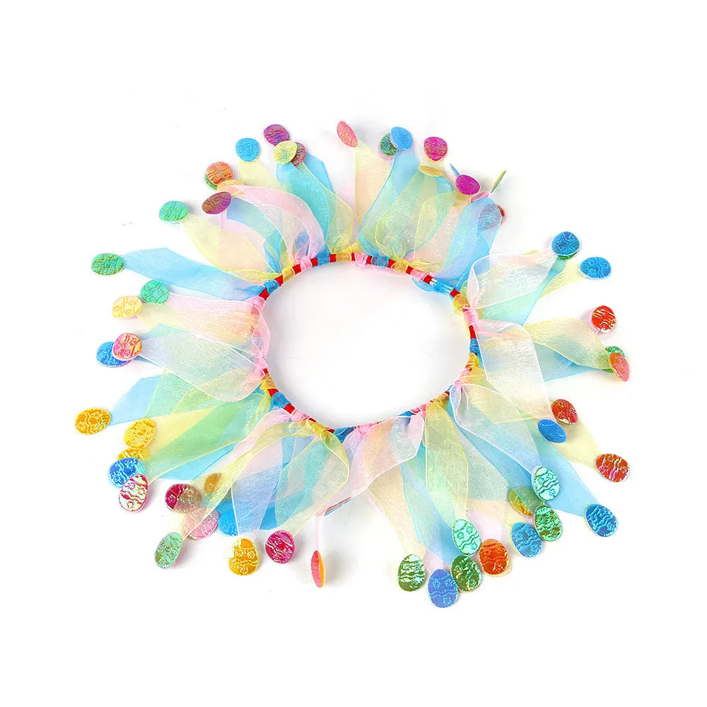 Tie-dye pattern dog collar in Halloween and Christmas colour styles made from cloth