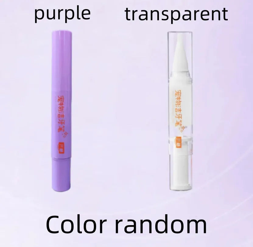 Pet teeth whitening pen with brush head for dog and cat dental care
