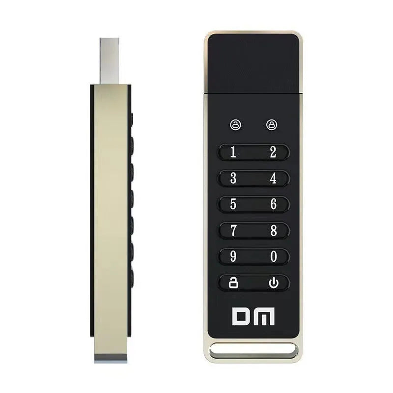 Fingerprint encrypted USB 3.0 flash drive with metal shell and digital button security