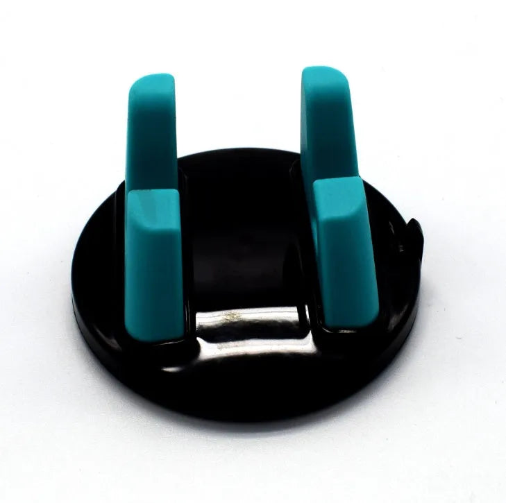 Mini dashboard car cell phone holder with silicone grip and 360-degree rotation in black