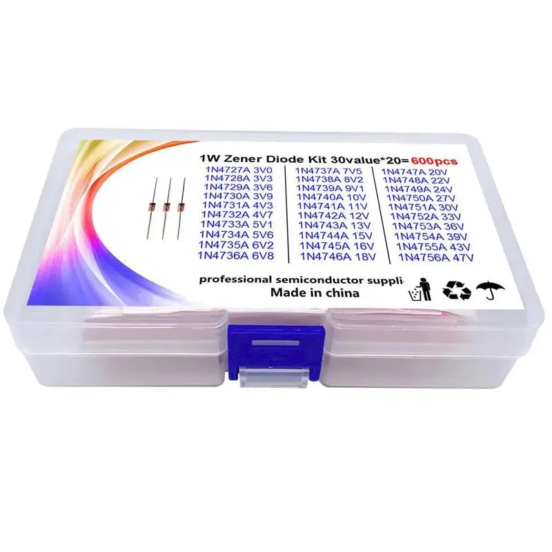 Boxed 1W Zener diode electronic component with 50V reverse breakdown voltage