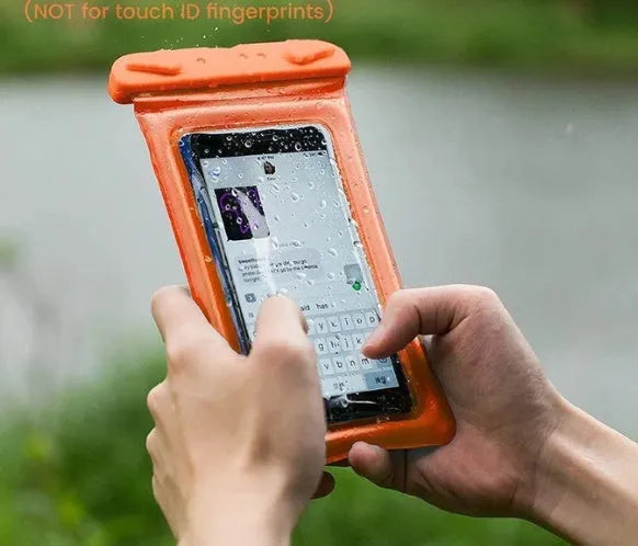 Double airbag waterproof phone pouch with adjustable rope in multiple colour options