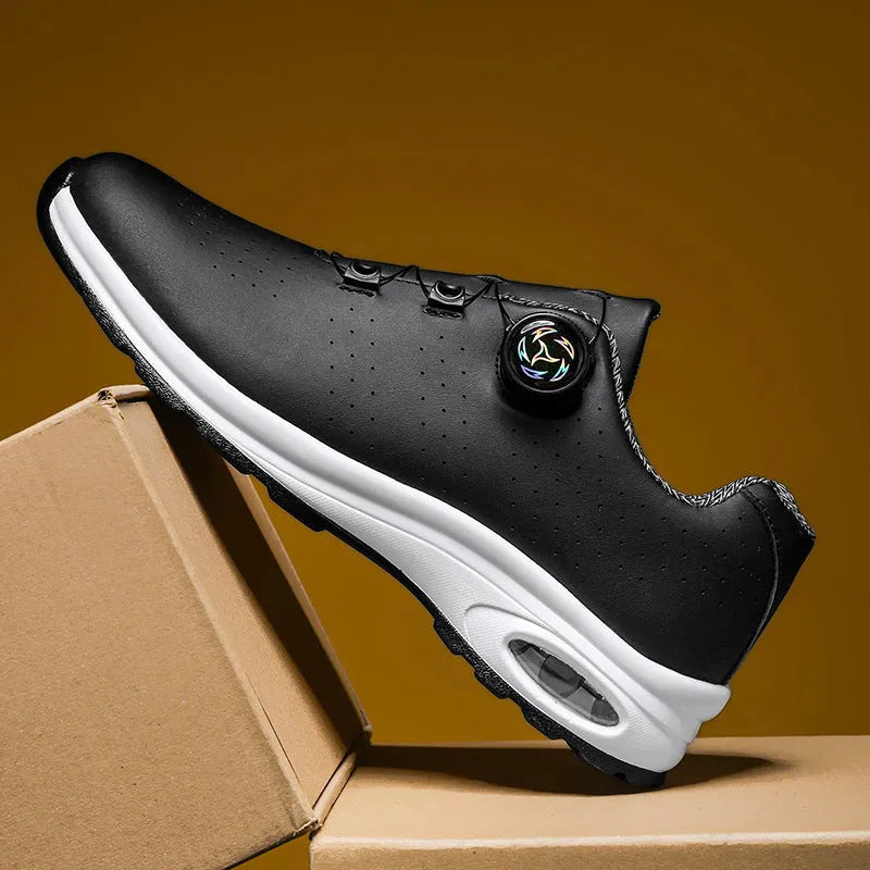Low top casual shoes with mesh upper and cross strap design in black or white colour options