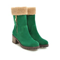 Snow boots with short plush lining in black, available in sizes 34 to 43 cm