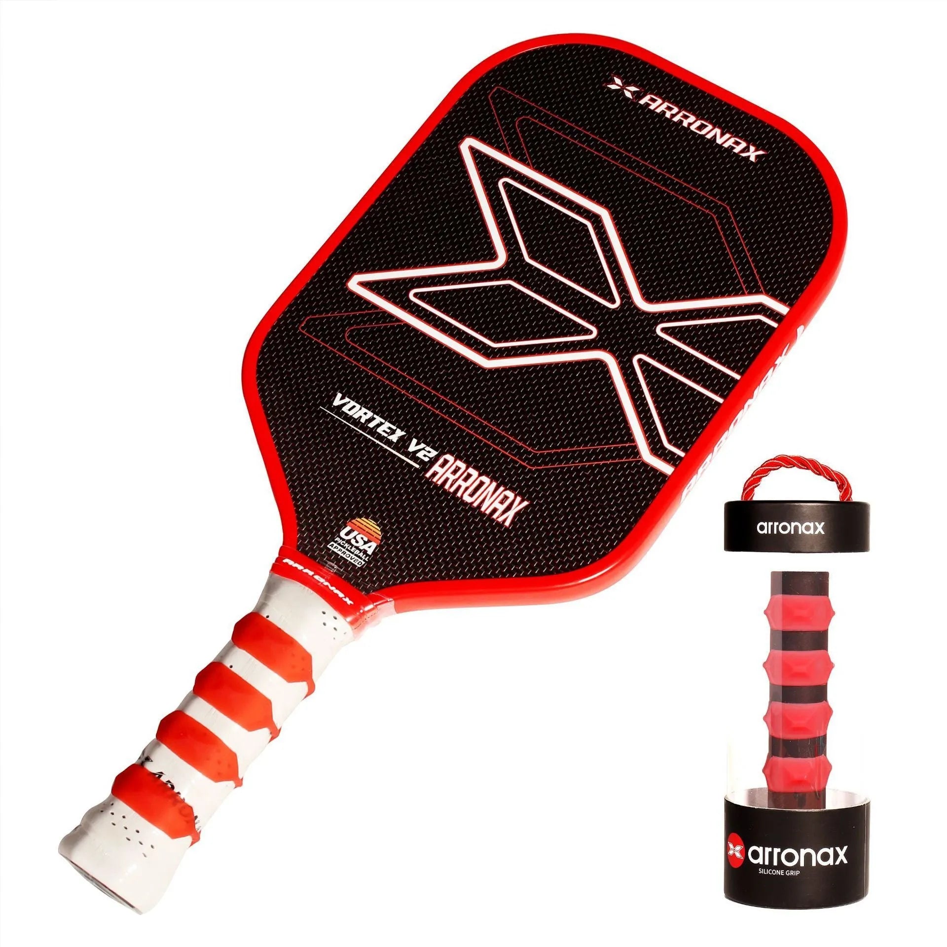 Silicone racket hand rubber buckle in seven colours showing 17.6cm by 6.4cm dimensions