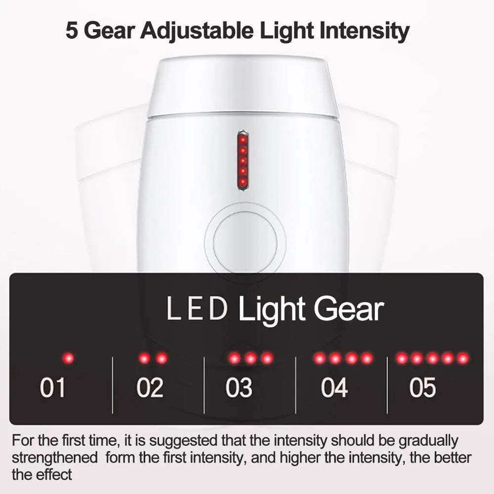 White home IPL laser hair removal device on a table