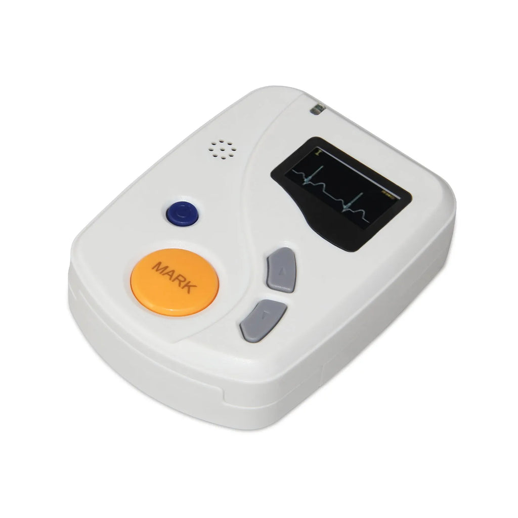 CONTEC TLC6000 12-lead Holter monitor with lead cable and PC software interface