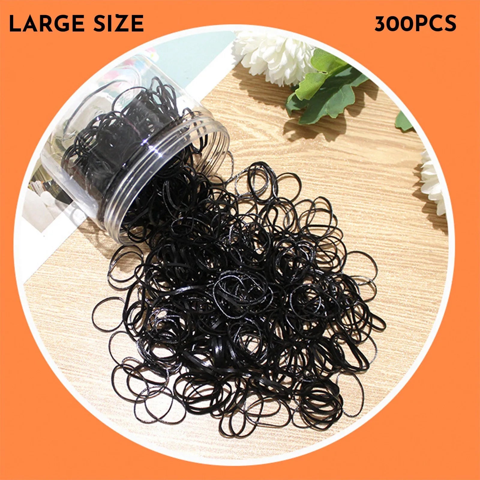 TPU baby hair ties elastic bands in multiple colours with reusable storage container for toddlers kids girls