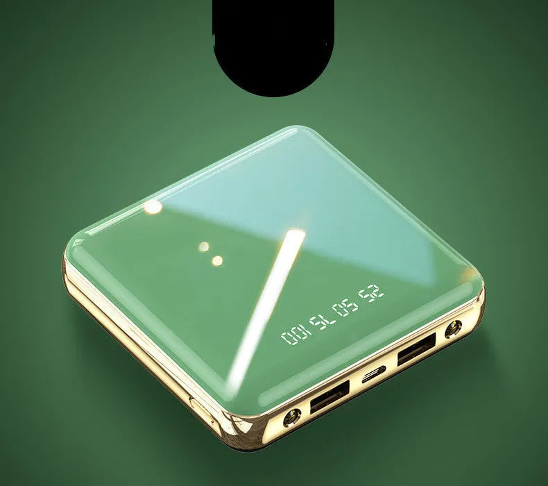 Compact 20000mAh mini power bank in blue, green, grey or red colours with multiple USB charging ports
