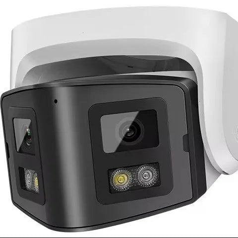 4MP dual-lens IP66 waterproof security camera with pan-tilt-zoom for indoor outdoor surveillance