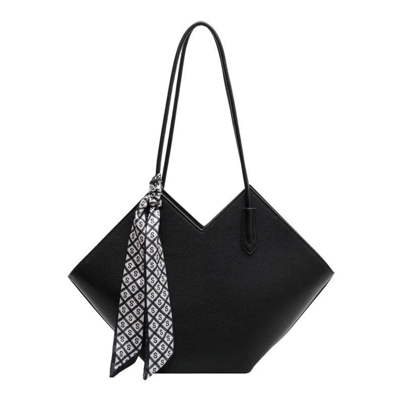 Women's large capacity shoulder bag in horizontal square shape with 43cm width, available in eight colour options