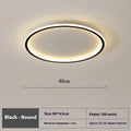 Minimalist circular LED ceiling lamp in black, gold or white finish with adjustable lighting options