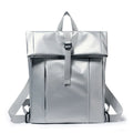 Large capacity men's backpack 20-35L solid colour blue with airpillow straps 30x11x42cm
