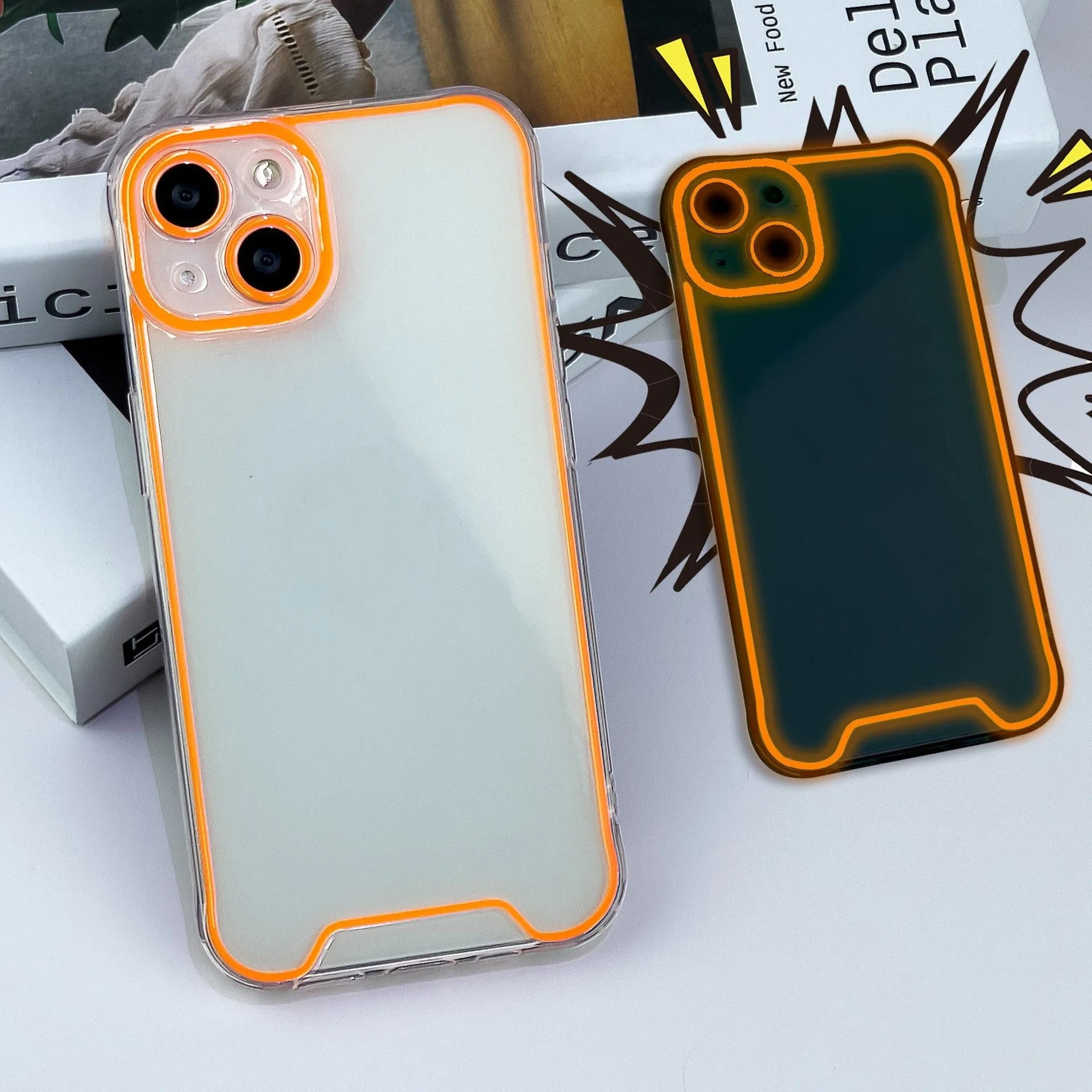 Glow in the dark Christmas phone case for iPhone in festive colours with soft TPU shell construction