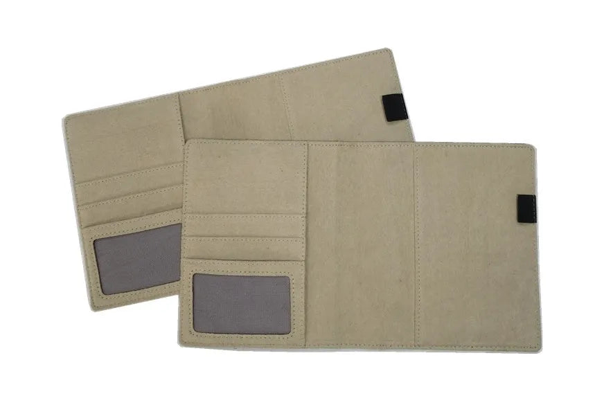 Blue imitation leather PU notebook shell cover for A5 notebooks, dimensions 18.5 by 15.5 cm.