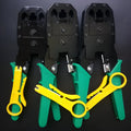 Multifunctional network cable pliers with stainless steel handle and 45# steel clamp head, flat mouth design