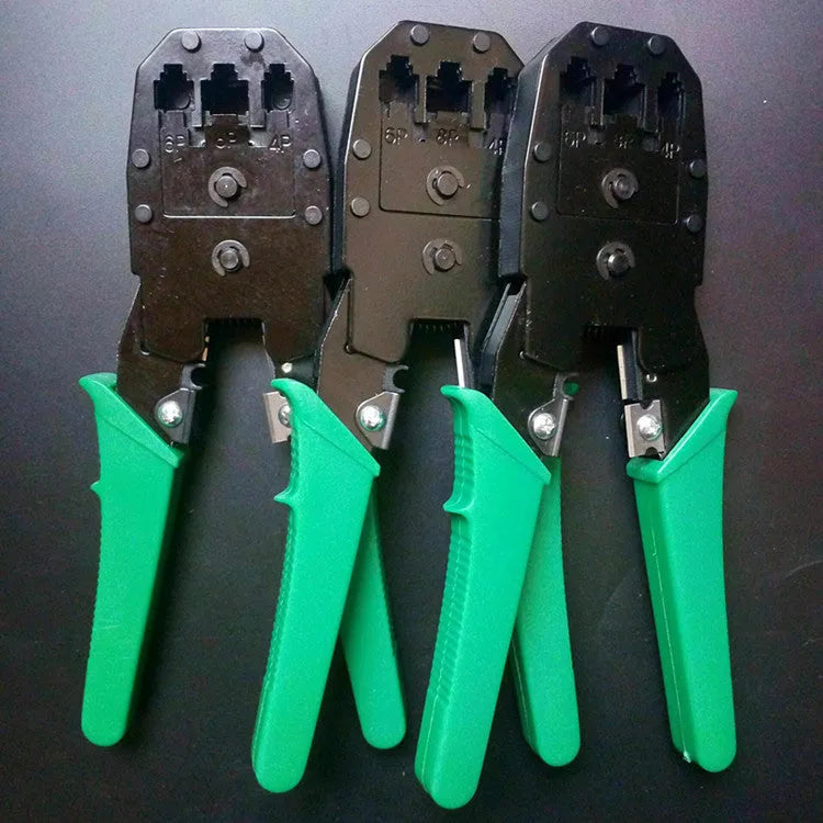 Multifunctional network cable pliers with stainless steel handle and 45# steel clamp head, flat mouth design