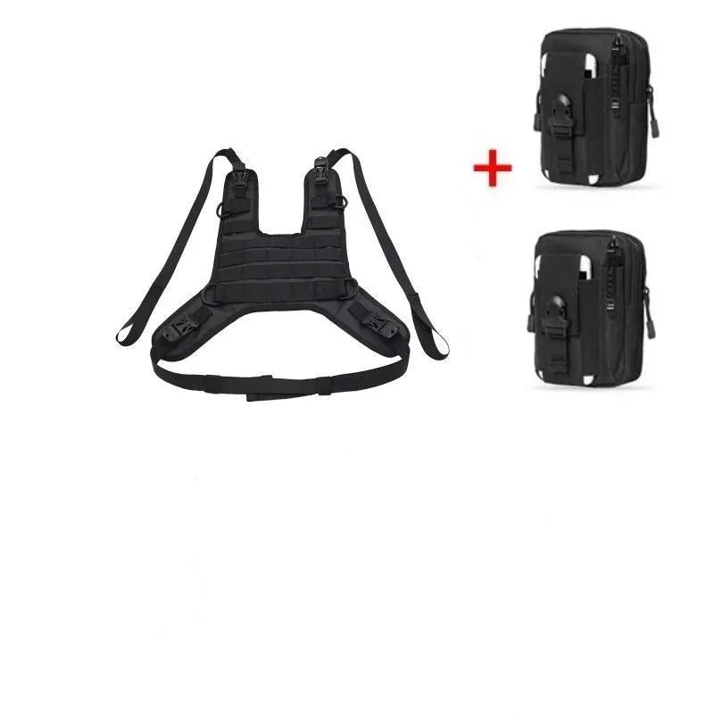 Black nylon universal vest fuel tank bag mount base for motorcycle with multiple specification options