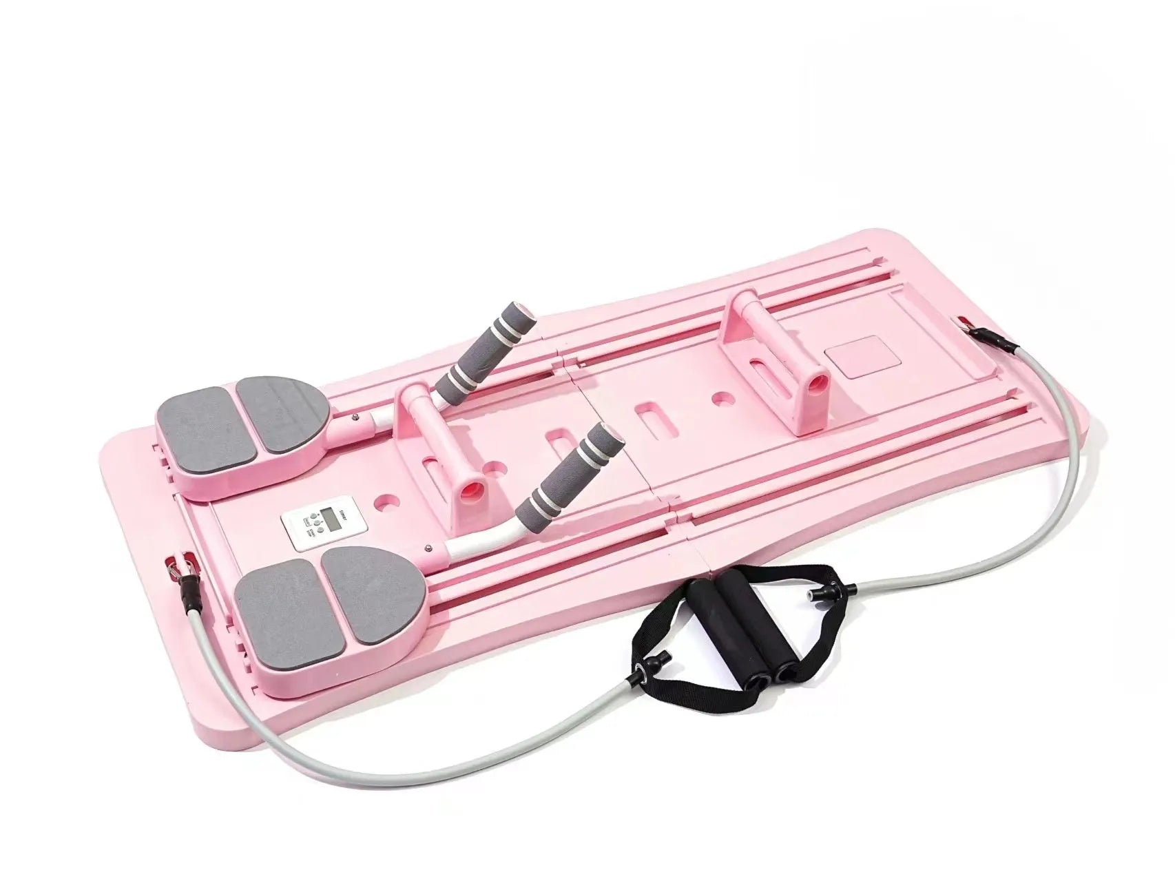 Foldable PP fitness board with belly panel in black, pink or purple colour options