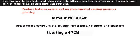 Waterproof cute candy small object decorative stickers, 50 sheets, 4-7cm each.