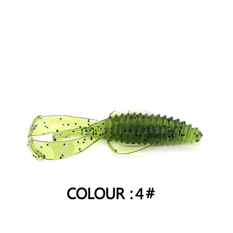 PVC fishing soft bait lure in two sizes with multiple colour variations for freshwater and saltwater angling