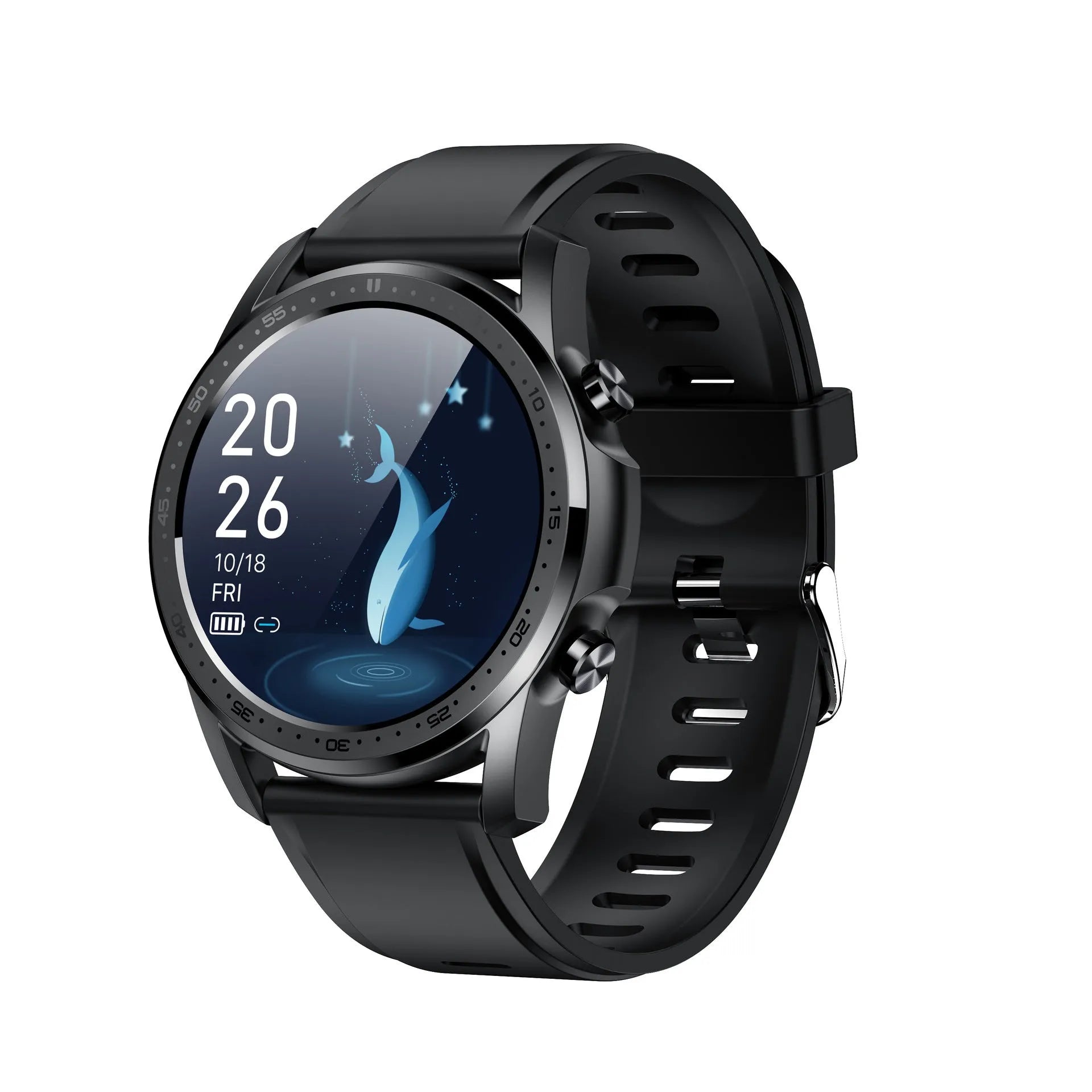 Youth2 Body Temperature Smart Bracelet with 1.3-inch touch screen and zinc alloy case in black or grey